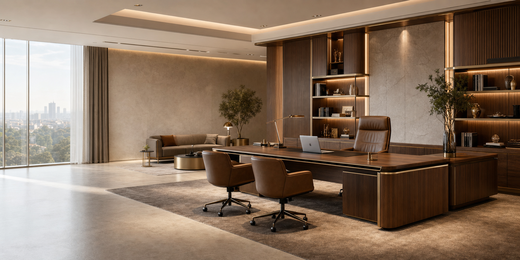 Axis executive desk office scene